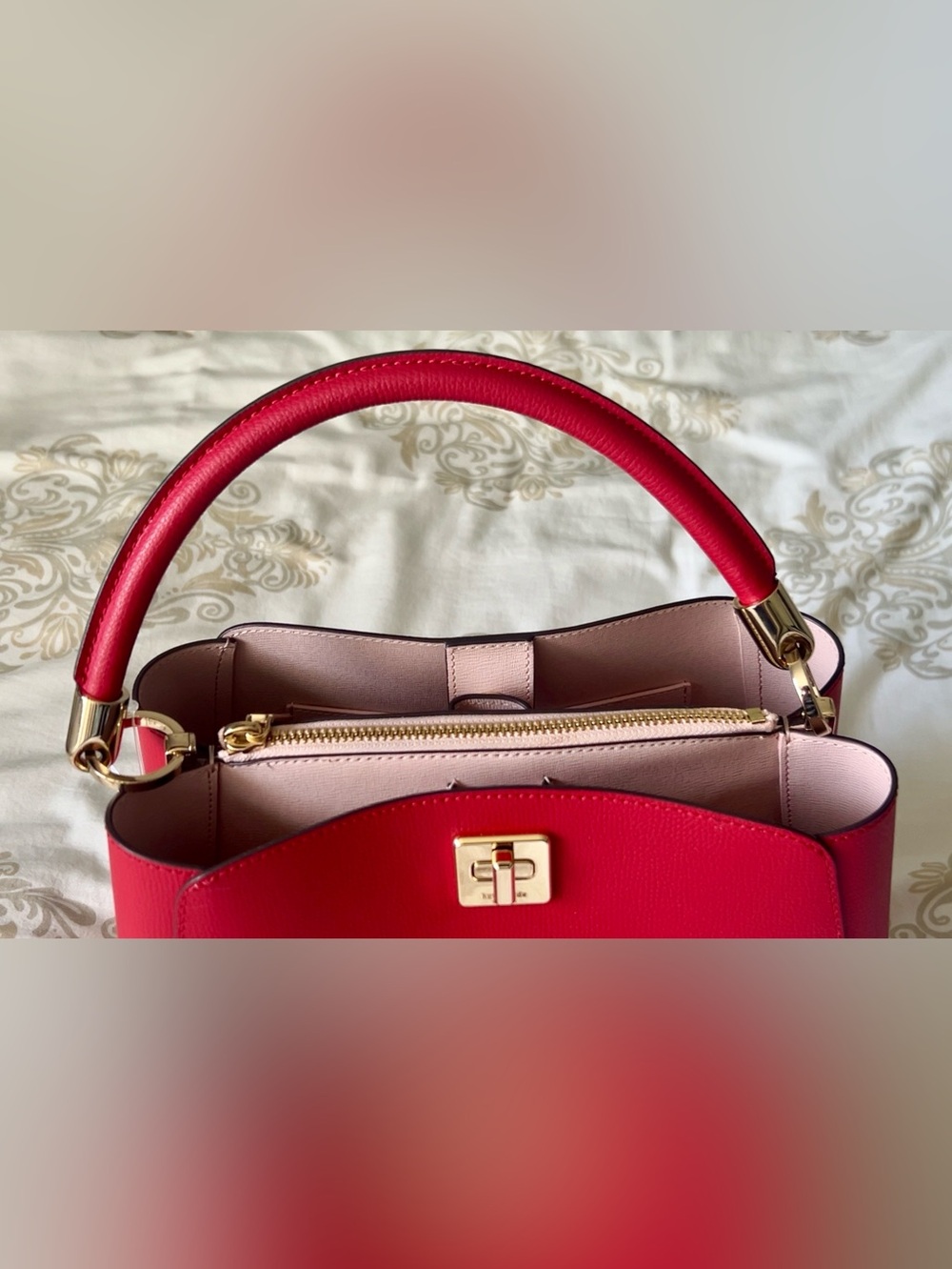 Kate Spade Phoebe Medium Top Handle Satchel-Perfect Cherry - Picture 12 of 16